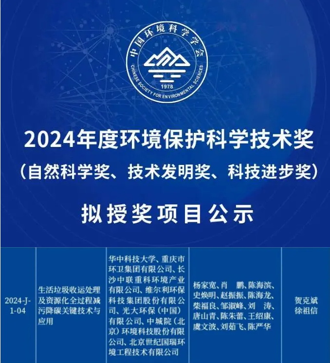 喜获科技进步一等奖！腾博会环境引领生活垃圾减污降碳新技术